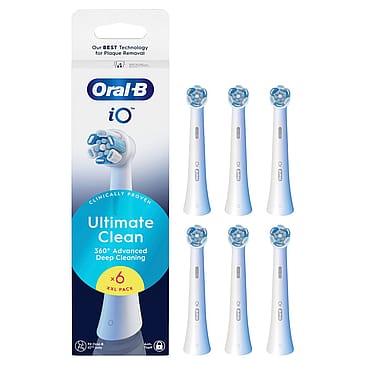 Oral-B iO Ultimate Clean Børstehoveder Hvid 6 stk