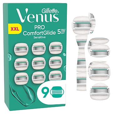 Gillette Venus Pro Comfortglide Sensitive Barberblade Largepack 9ct