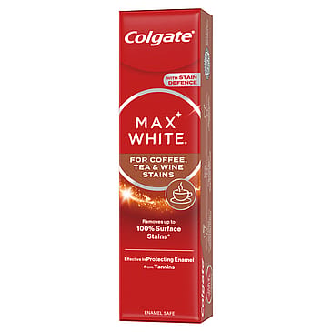 Colgate Tandpasta Max White Coffee Tea & Wine 75 ml