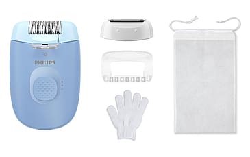 Philips Epilator 4000 ledning 2 hastigheder 5 stk. tilbehør LED lys