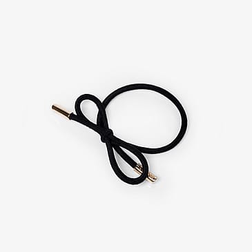 Corinne Hair Tie Bow Metal Plain Black