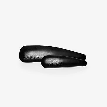 Corinne Vegan Barrette Big And Small 2-Pack Black