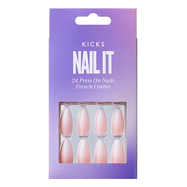 KICKS Beauty Press On Nails Soft French Ombre Ombre Pink