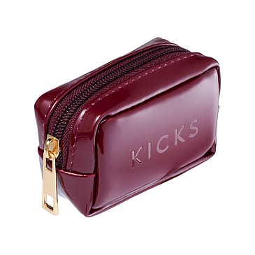 KICKS Beauty Mini Beauty Bag Charm Wine Red