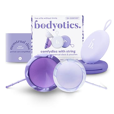 Bodyotics ComfyDisc Reusable Menstrual Discs S & L Purple 2 pcs