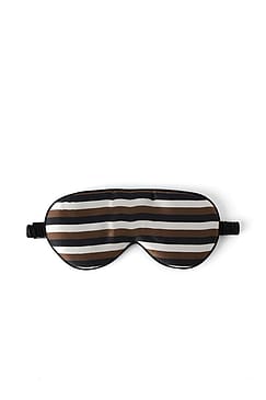Fan Palm 100% Mulberry Silk Eye Masks Mokka Strip