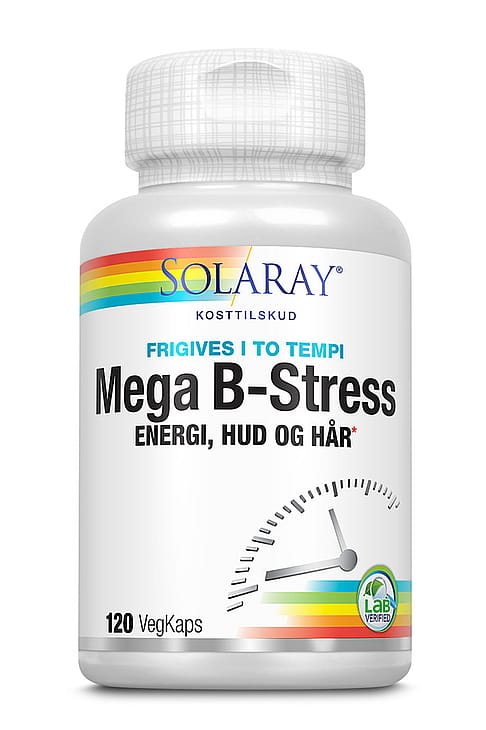 Køb Solaray Mega B-Stress 120 Kapsler - Matas