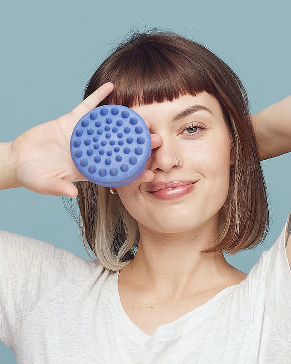 HairLust Scalp Massage Brush Blå