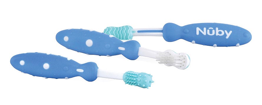 Nûby Tandbørste, Sæt i 3 step, Blå