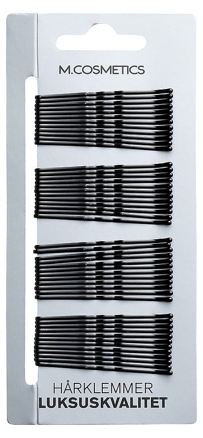 M.COSMETICS Hårklemmer Lux 48 stk. Sort