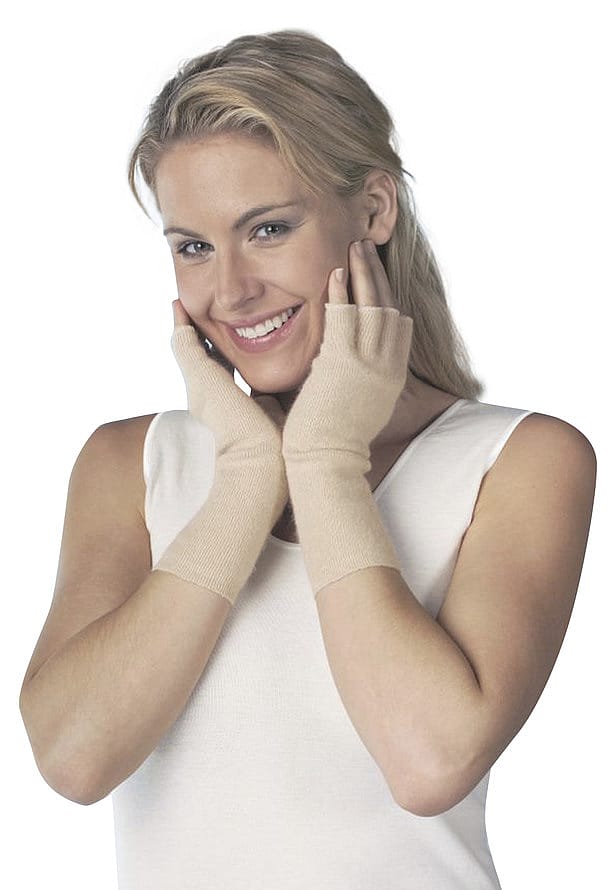 Peters Angora Handsker Beige Onesize