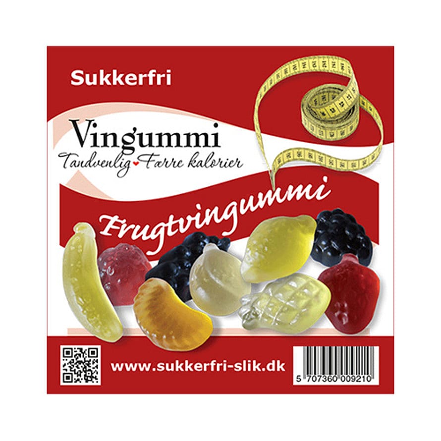 Naturslik Frugtvingummi sukkerfri 80 g