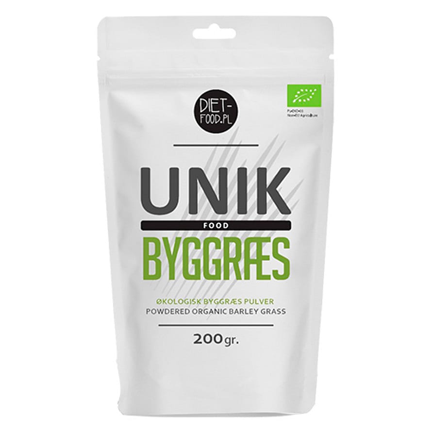 Unik Food Byggræs pulver Ø 200 g