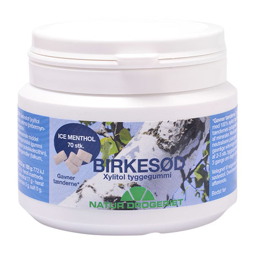Natur Drogeriet Tyggegummi Birkesød ice menthol 70 stk.
