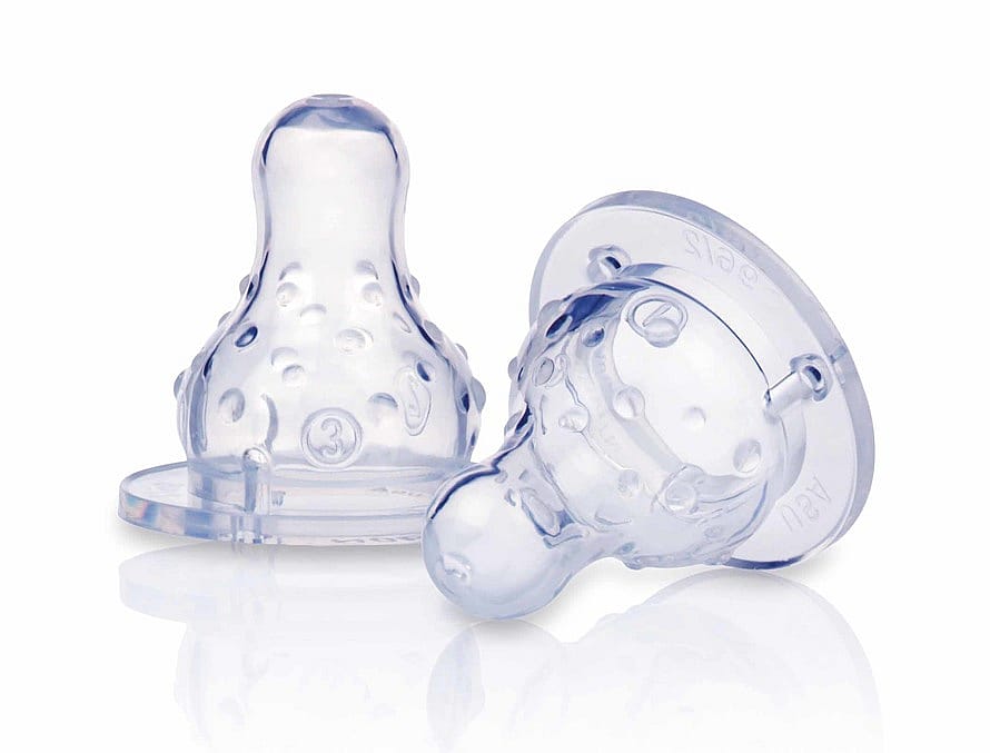 Nûby Flaskesut silikone 2-pak 0+ 0+ mdr.