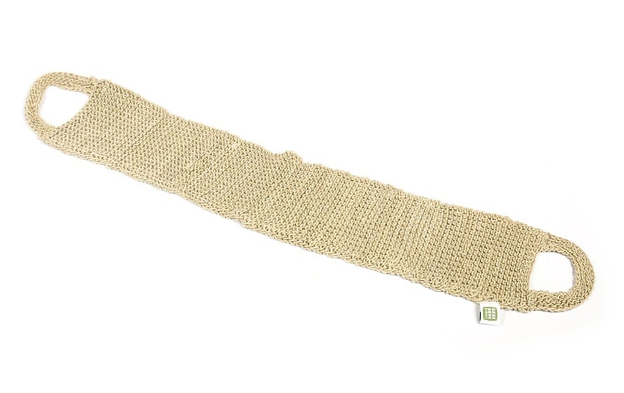 SÆBEVÆRKSTEDET Håndstrikket Hamp massagestrop, Fairtrade