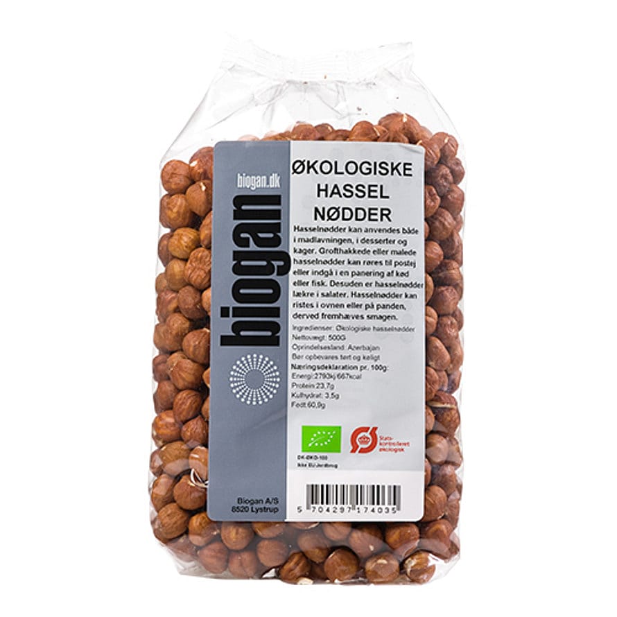 Biogan Hasselnødder Ø 500 g