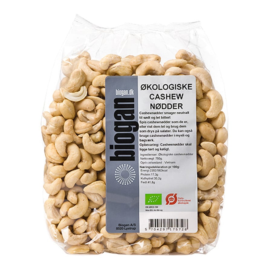 Biogan Cashewnødder Ø 750 g