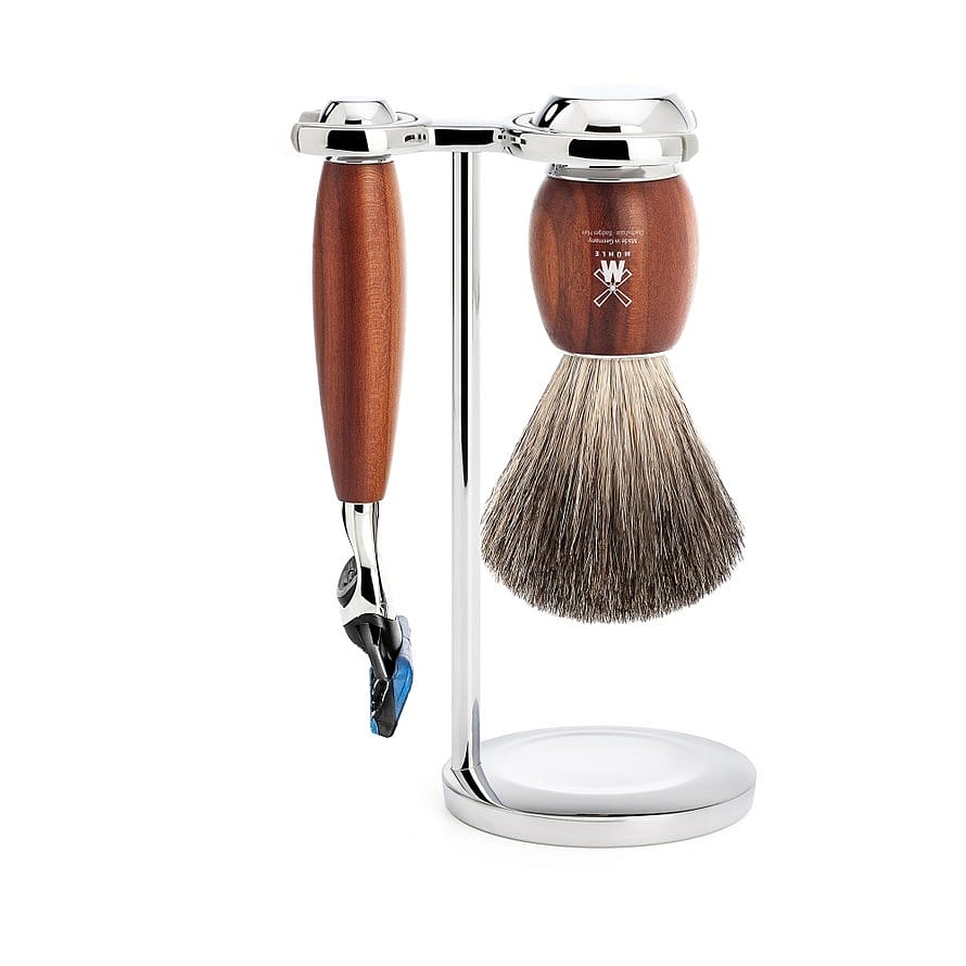 Mühle Shaving Barbersæt med tre dele, Vivo, Blommetræ