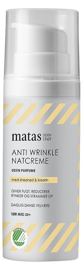 Matas Striber Anti Wrinkle Natcreme til Tør Hud Uden Parfume 50 ml