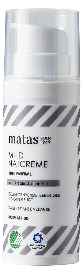 Matas Striber Mild Natcreme til Normal Hud Uden Parfume 50 ml