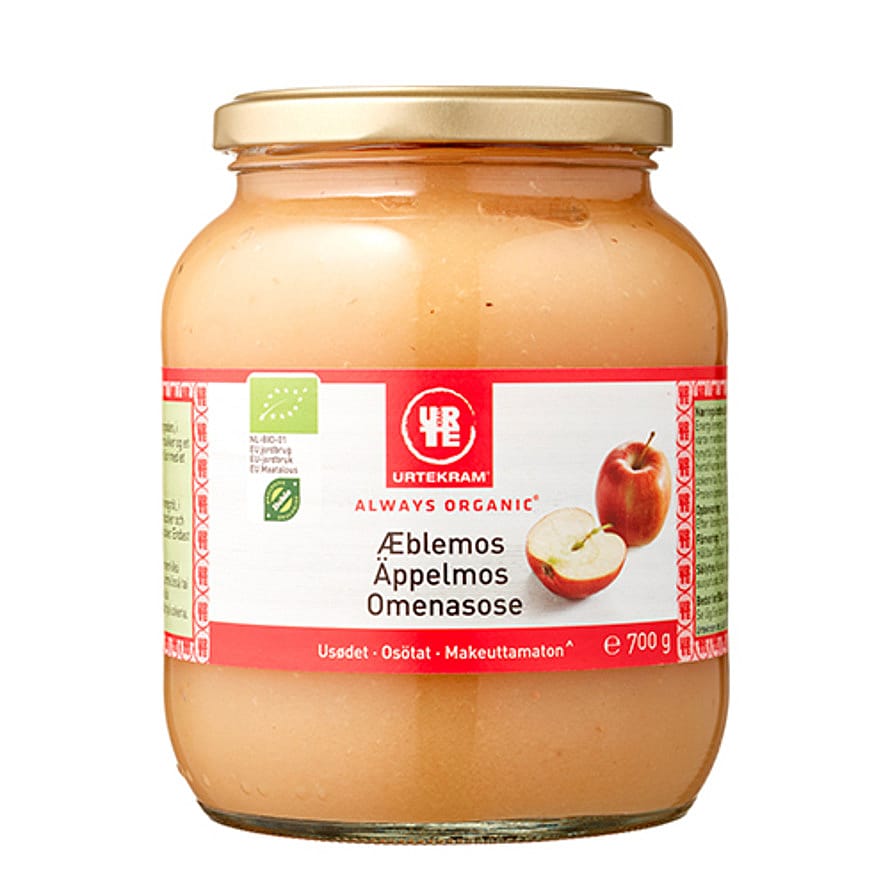 Urtekram Æblemos usødet Ø 700 g