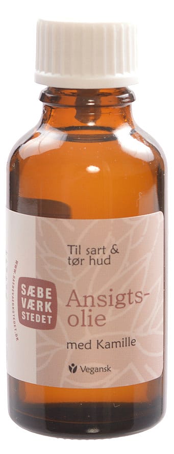 SÆBEVÆRKSTEDET Ansigtsolie med Kamille og Avocadoolie, øko 30 ml