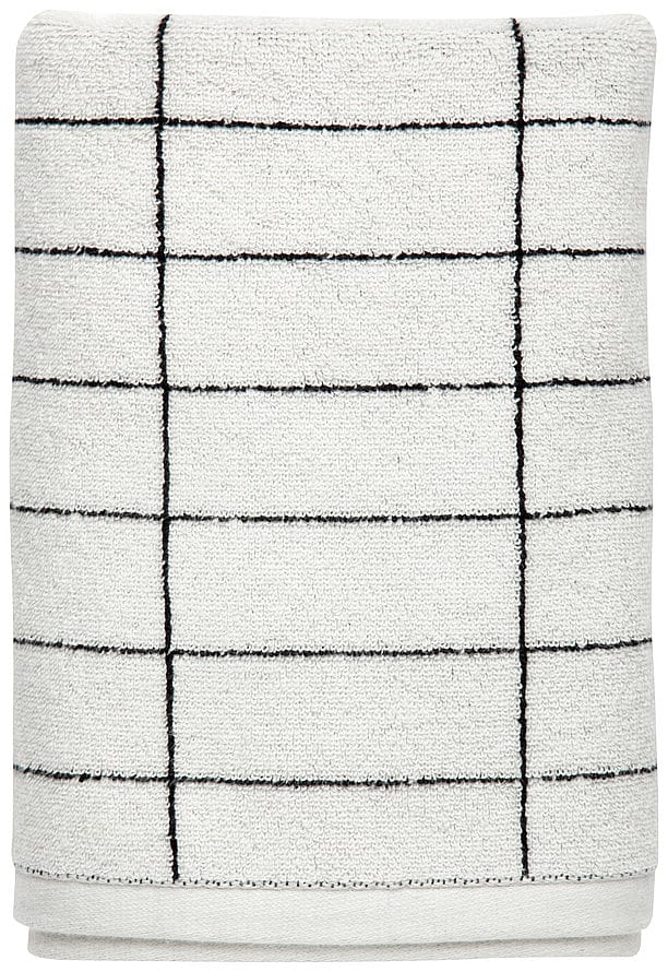 Mette Ditmer TILE STONE Badehåndklæde Black/ Off-white 70 x 140 cm