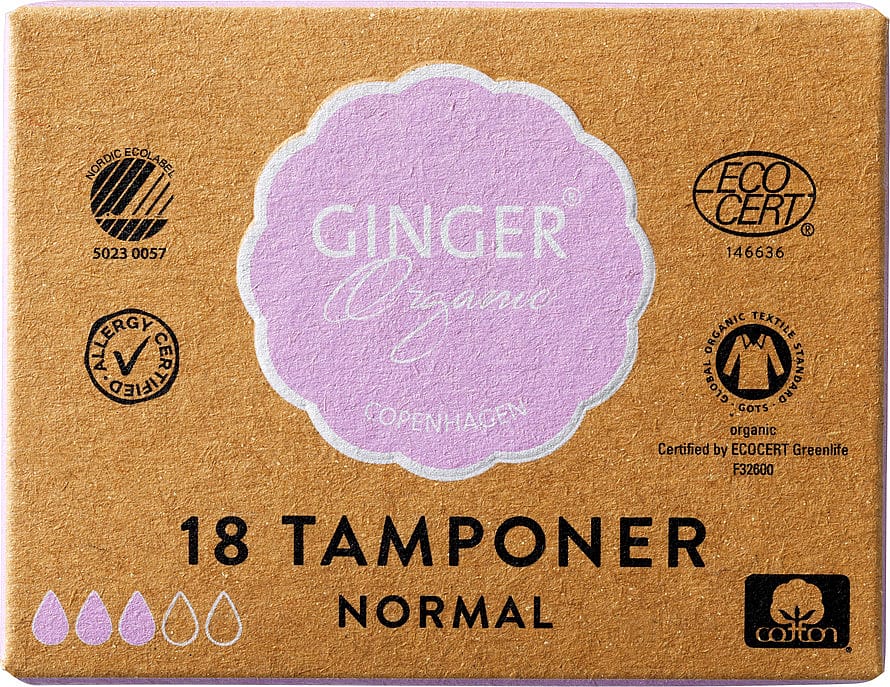 Ginger Organic Tampon u/indføring - Normal 18 stk