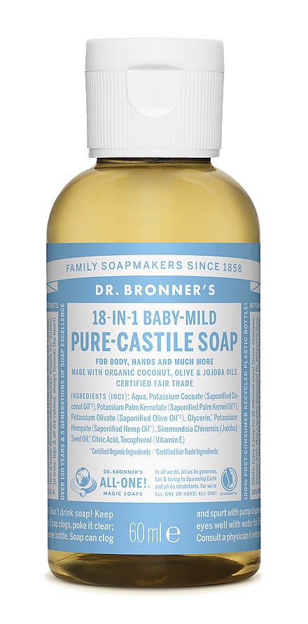 Dr. Bronner's Castile Soap Baby-Mild Neutral 60 ml