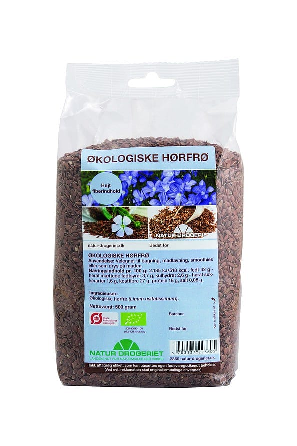 Natur Drogeriet Hørfrø hele Ø 500 g