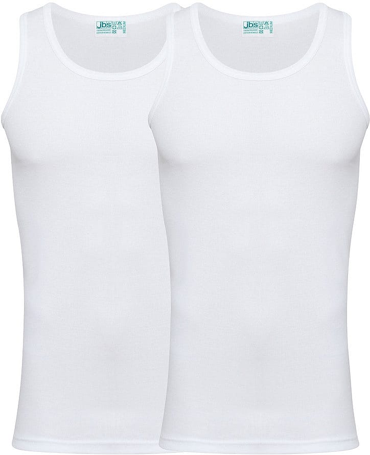 JBS Singlet Organic Cotton 2-pak Hvid L