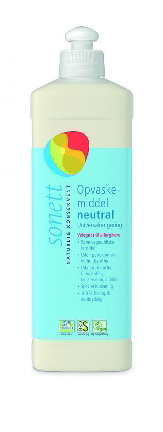 Sonett Opvaskemiddel/universalrengøring Neutral 0,5 L