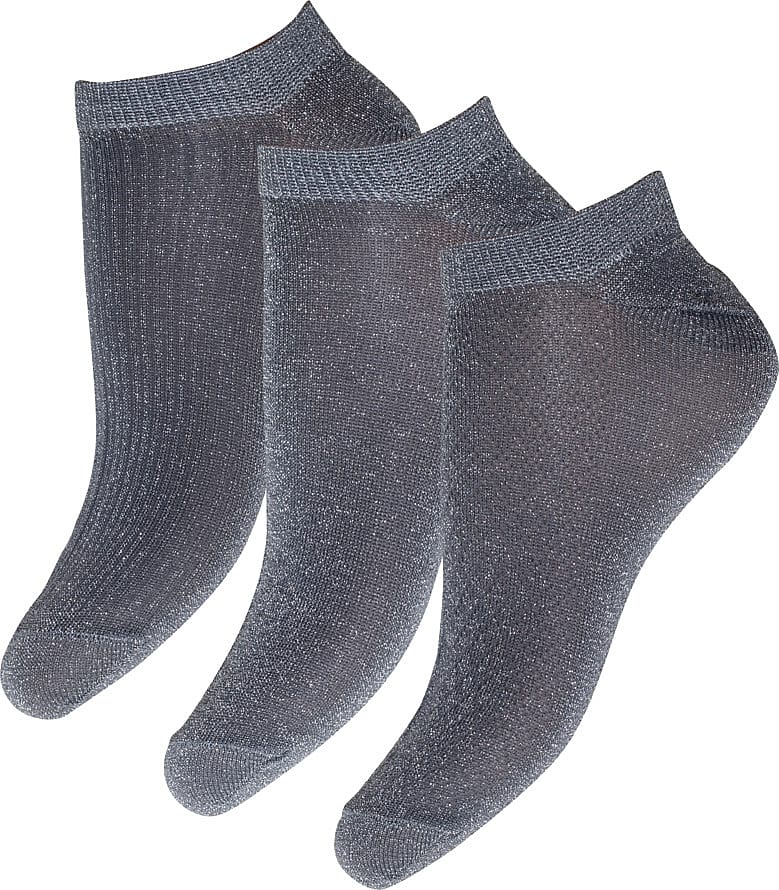 Laze Sneakers Sokletter Sølvglimmer grå 37-41