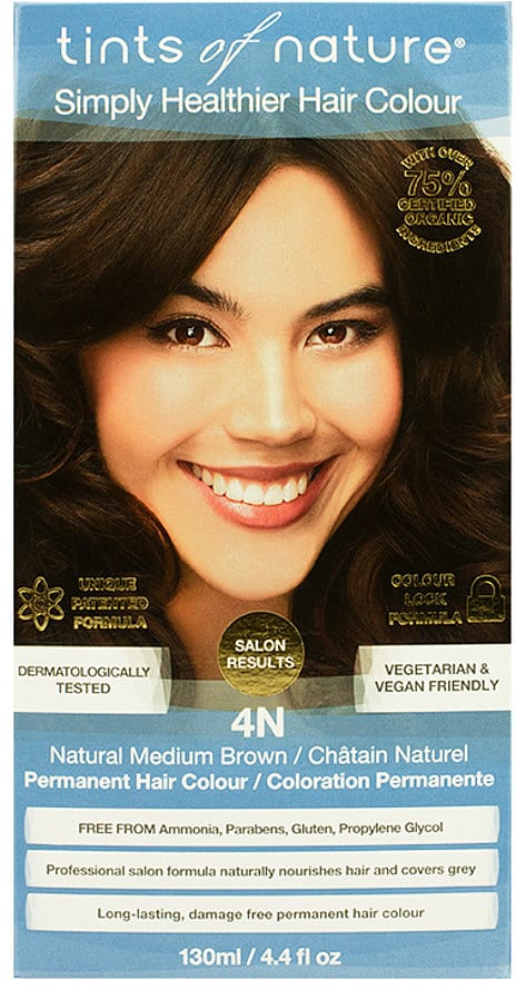 Tints of Nature Naturlig hårfarve Natural Medium Brown 4N 130 ml