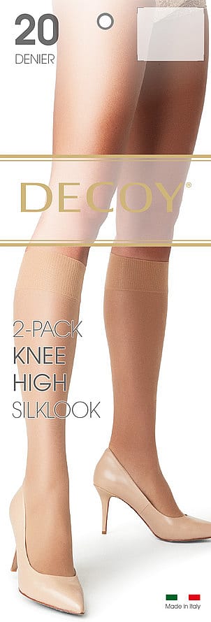 Decoy Kneehigh silklook strømpebukser 2-pak Sierra Onesize