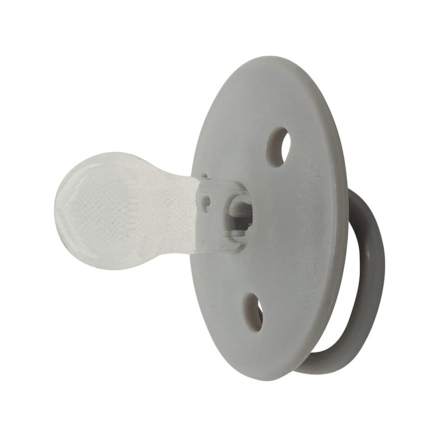 Mininor Sut Rund Silikone 2-pak Grå 6 mdr.+