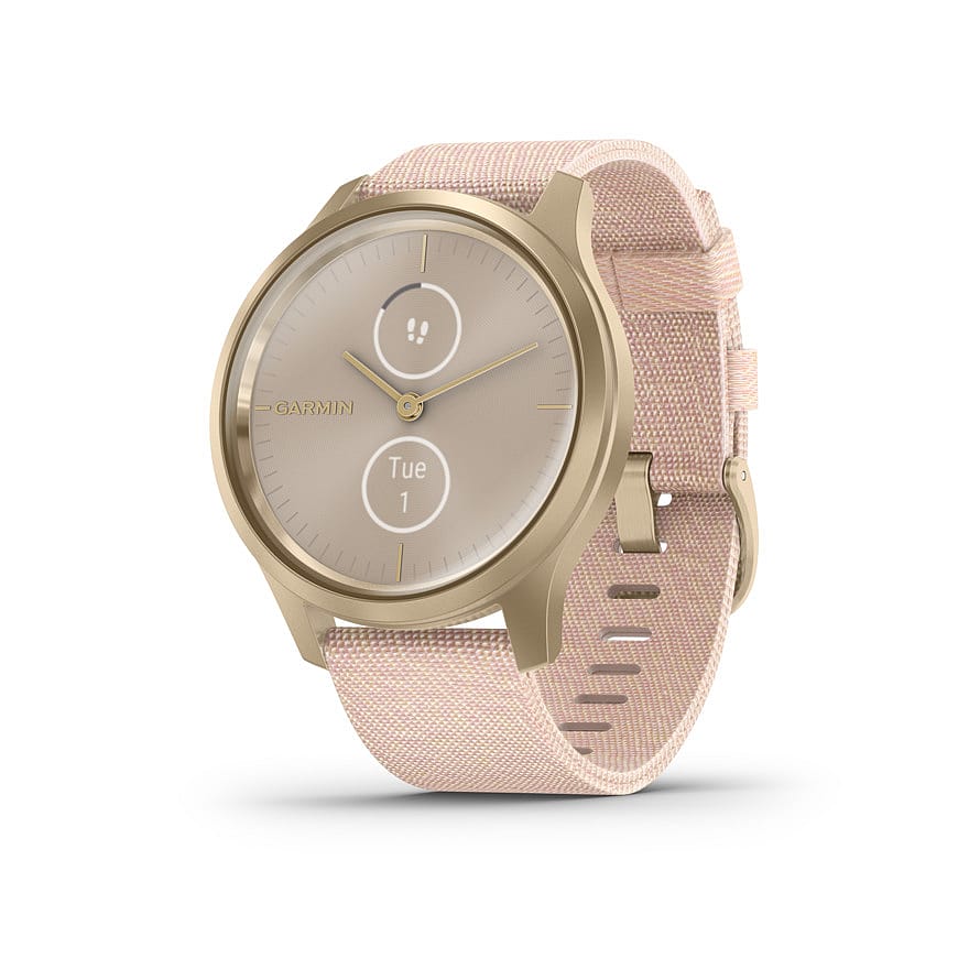 Garmin Vívomove Style Guld-tone - Pink Nylonrem Guld-tone med pink nylonrem