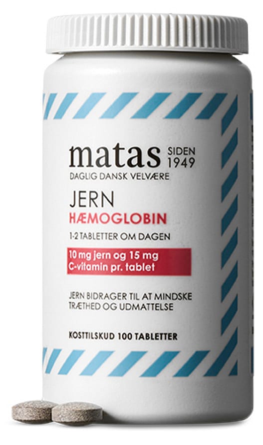 Matas Striber Jern Hæmoglobin 100 tabl.