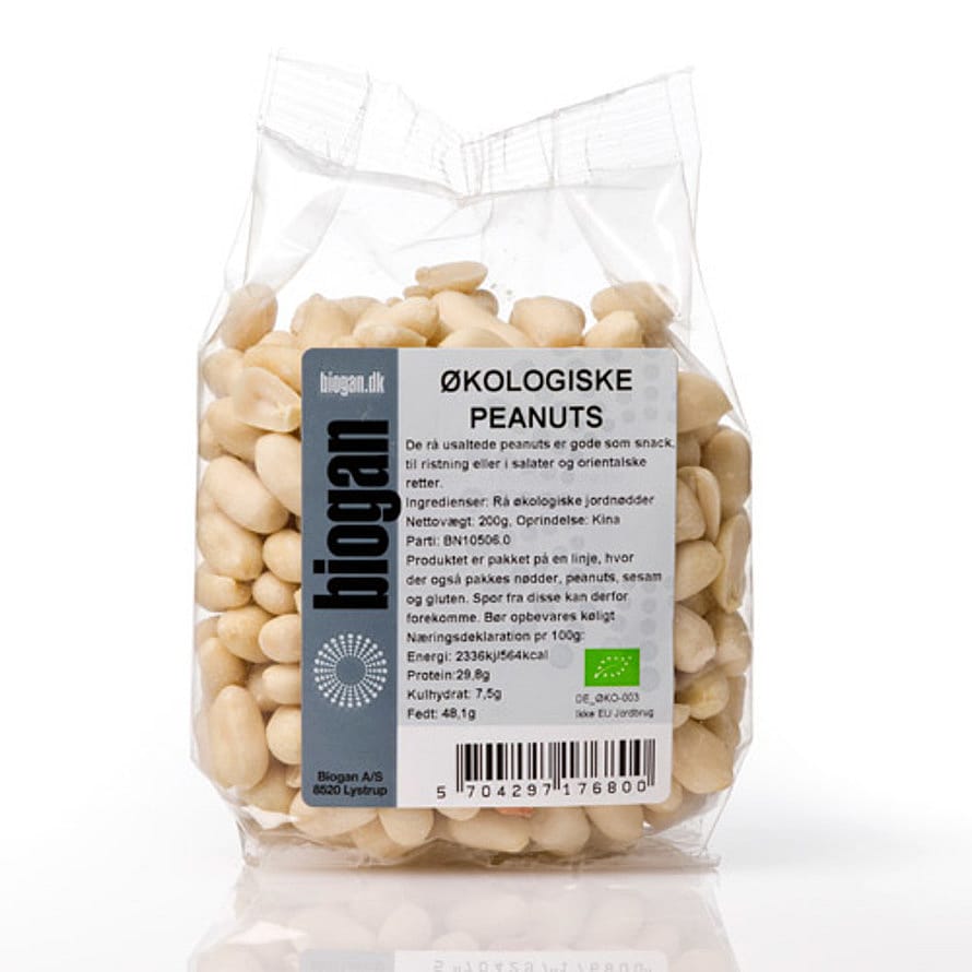 Biogan Peanuts rå Ø 200 g