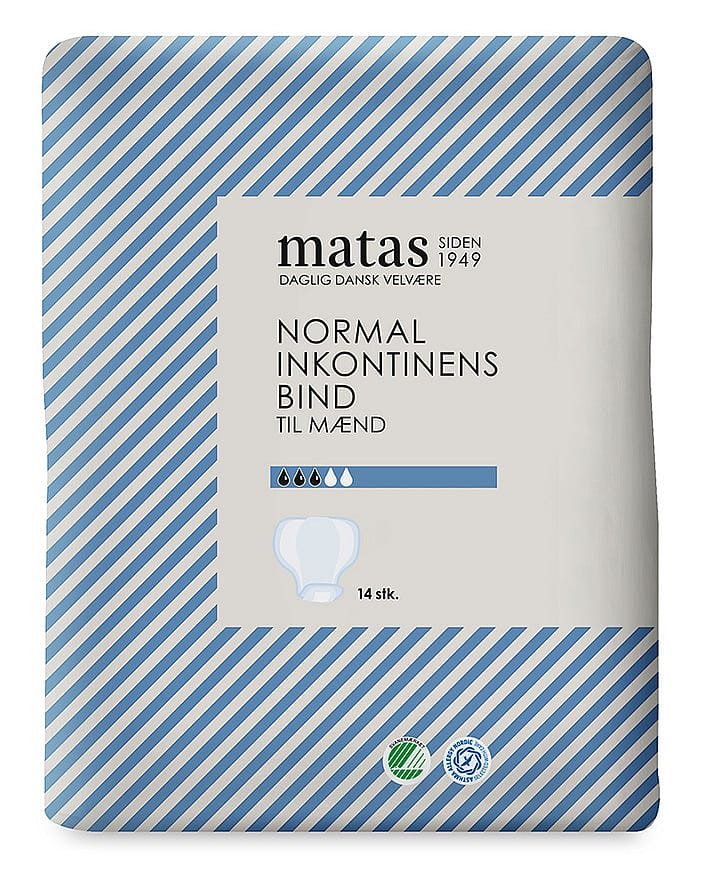 Matas Striber Normal Inkontinens Bind til Mænd 14 stk
