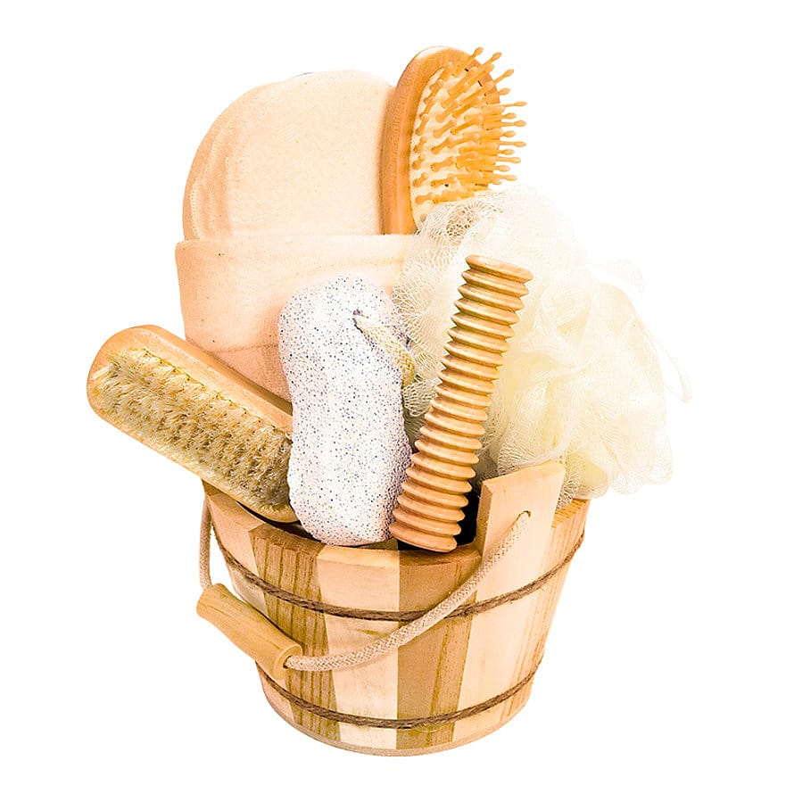 Croll & Denecke Gavesæt i trækasse: frottésvamp , neglebørste 1 stk.