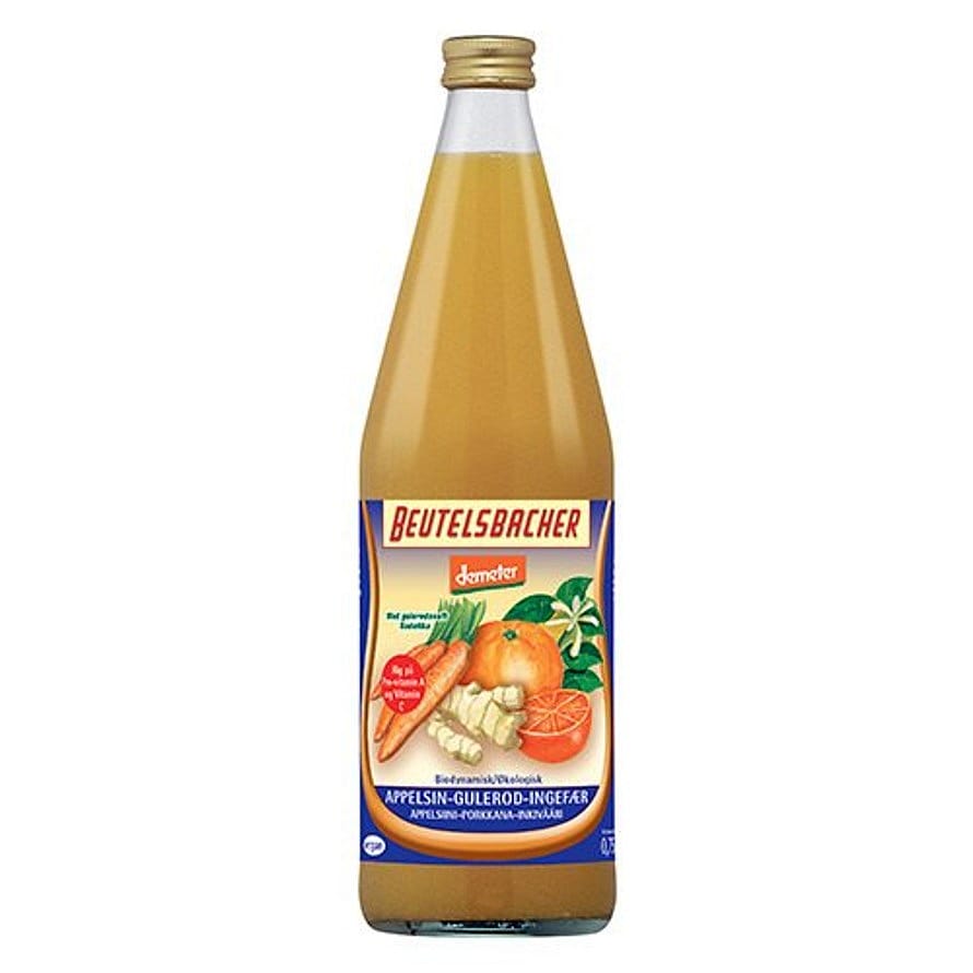 Beutelsbacher Appelsin-Gulerod-Ingefærsaft Ø 750 ml