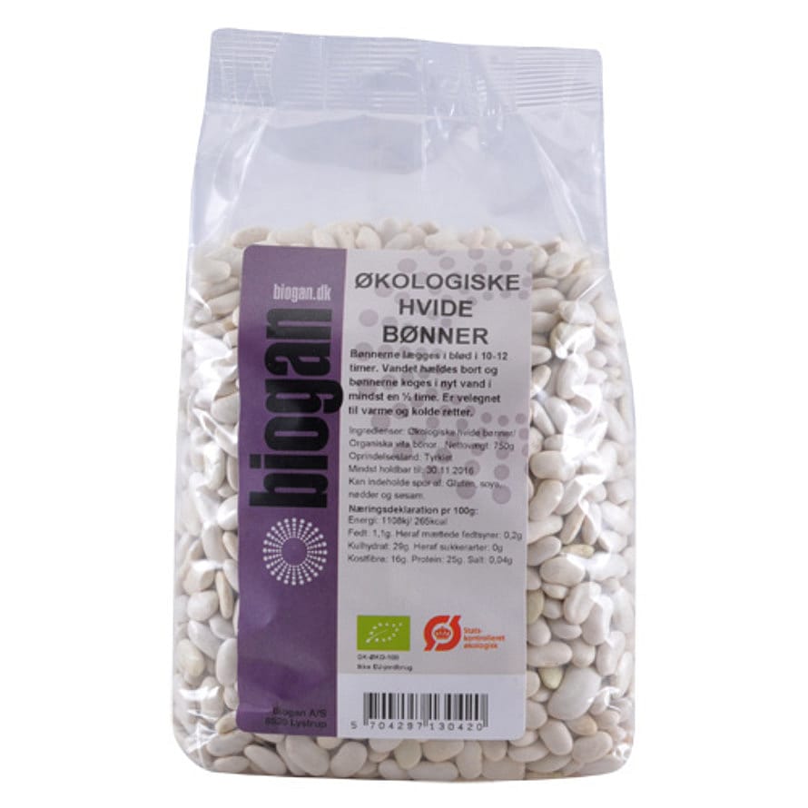 Biogan Bønner Hvide Ø 750 g