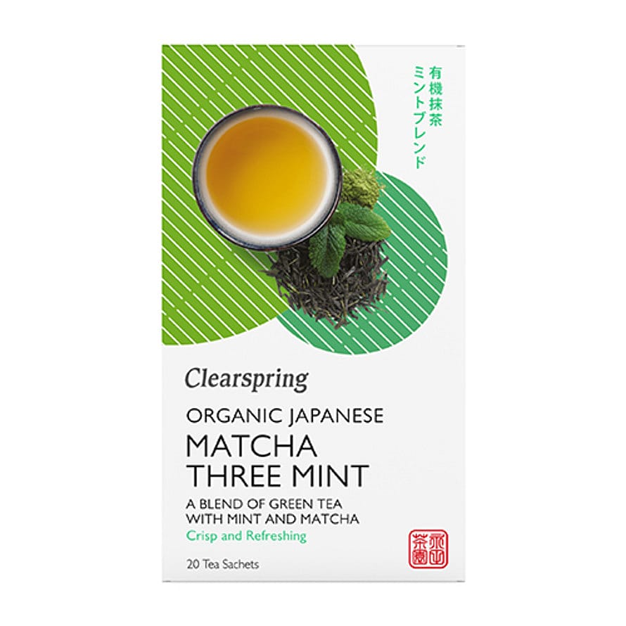 Clearspring Japansk Grøn Matcha Te Mint Ø 20 breve