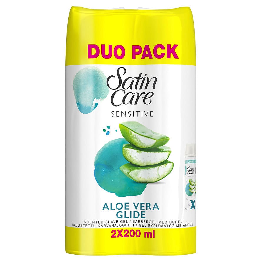 Gillette Satin Care Shaving Gel Aloe Vera 2x200 ml