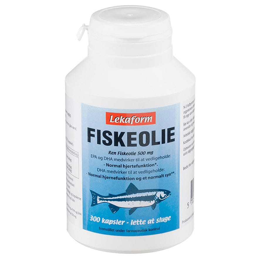 Lekaform Fiskeolie 500 mg Ren fiskeolie 300 kaps