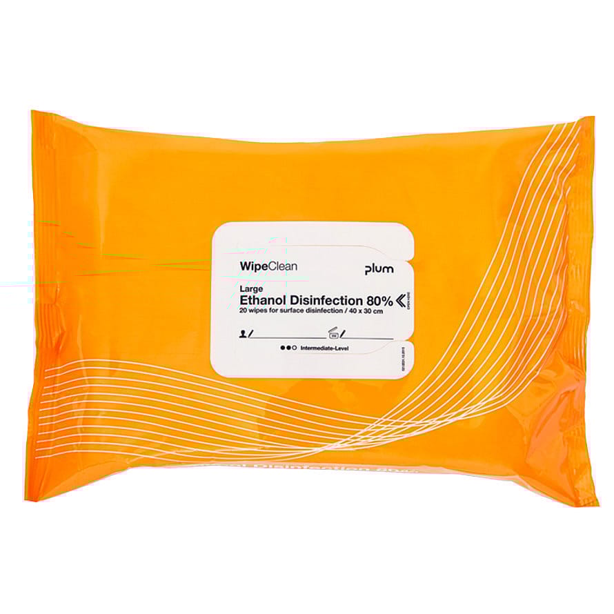 Plum WipeClean Overfladedesinfektion Large 20 stk.
