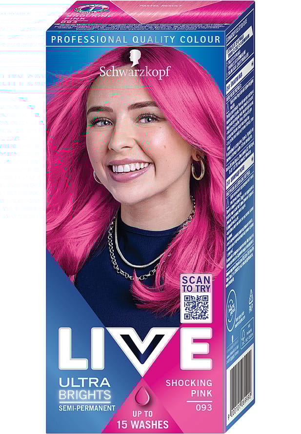 Schwarzkopf LIVE Ultra Brights Toning Hårfarve 93 Shocking Pink