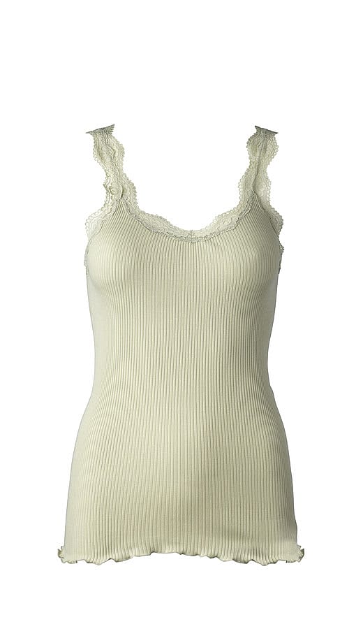 Rosemunde Top i Økologisk Bomuld Desert Sage S